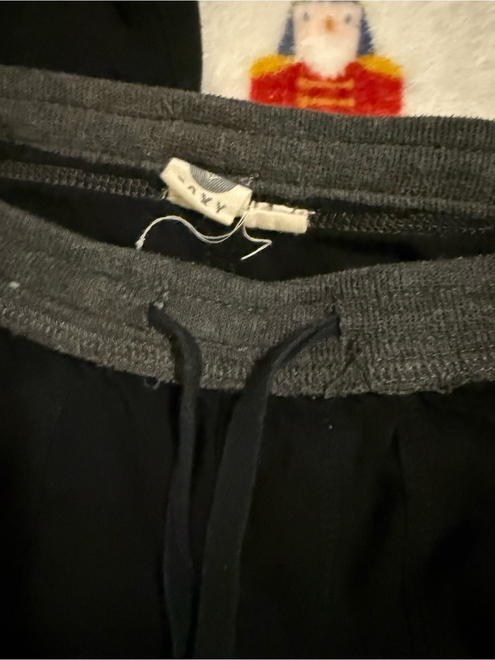 Roxy Black Y2K baggy soft pants with Gray Knit Waistband - Picture 3 of 6